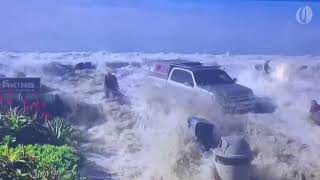 Rogue wave hits California beach [upl. by Bette-Ann54]