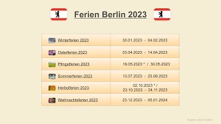 Ferien Berlin 2023 [upl. by Neda]