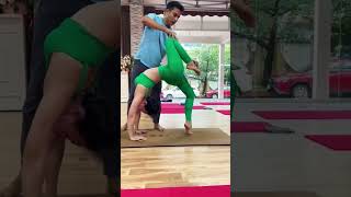 Standing chakrasanaflexibilityyoga practice virashorts sports yogaworkout trending [upl. by Ydwor]