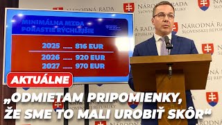 Erik Tomáš o minimálnej mzde „Nebola to ľahká cesta ale napokon sa to úspešne podarilo“ [upl. by Sorac]