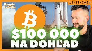 Bitcoin MIERI k cene 100 000  Padlo už aj 93 500 BTC kryptoraňajky [upl. by Misa]