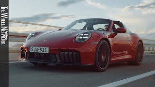 2025 Porsche 911 Targa 4 GTS THybrid  Carmine Red  Driving Interior Exterior [upl. by Richy]