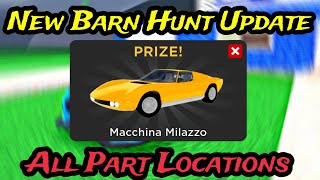 All Parts Locations  New Barn Hunt Update  Car Dealership Tycoon cdt Roblox [upl. by Fahy171]