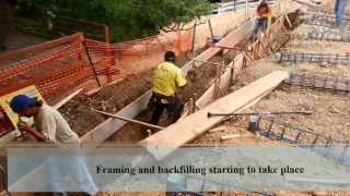 Installing Concrete Piers for Retaining Wall  All Access 5108044646 [upl. by Awram]