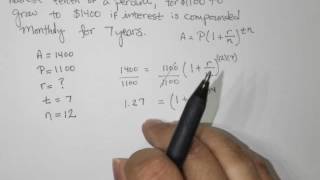 Find the required annual interest rate Compound Interest [upl. by Ahsatak348]