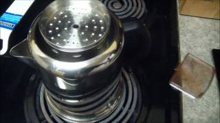 Making Coffee With a Farberware Stainless Steel Yosemite Coffee Percolator [upl. by Navonoj]