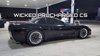 Procharged C5 Corvette STREET RACES Nitrous C6 Corvette  MORE [upl. by Notyard]