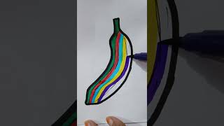 Banana colour drawing viralshort youtubeshorts shortsfeed drawing artwork [upl. by Seibold]