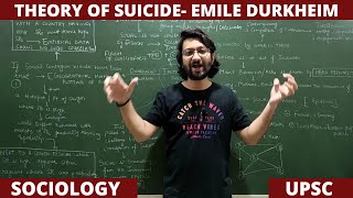 Lec 26 Theory of Suicide PartII  Emile Durkheim Sociology Suicide upsc net jrf [upl. by Shaine683]