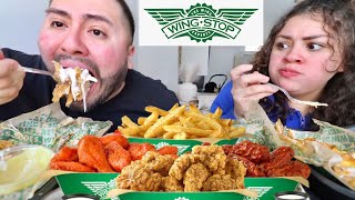 Wingstop Boneless  voodoo fries FEAST • MUKBANG EATING SHOW [upl. by Yesak]