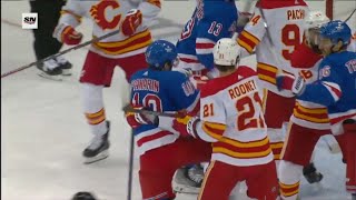 Artemi Panarin retaliates on Martin Pospisil causing scrum [upl. by Hallimaj342]