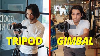 Should You Use a Tripod or a Gimbal or both Filmmaking Tutorial [upl. by Aneerbas]