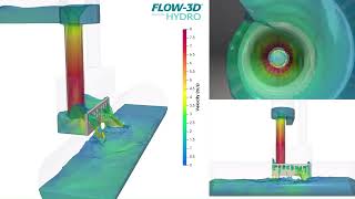 Vortex Dropshaft  FLOW3D HYDRO [upl. by Ttnerb694]