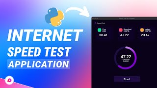 How to Create Internet Speedtest App Using Python  Python Tkinter Project [upl. by Cogan]