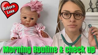 Reborn baby Sophie Morning Routine and Check up 👩‍⚕️ Reborn Love [upl. by Highams]