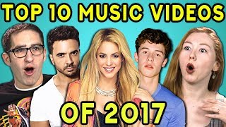 ADULTS REACT TO TOP 10 MUSIC VIDEOS OF 2017 VEVO [upl. by Connors]