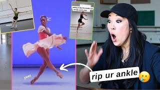 BALLET FAILS pointe shoe fitter reacts [upl. by Jeminah417]