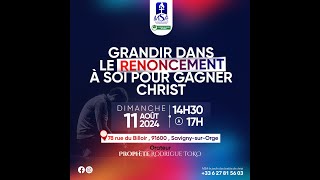 Grandir dans le renoncement à soit pour gagner Christ  Prophète Rodrigue TOKO [upl. by Sweyn]