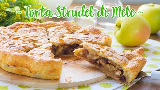 Torta Strudel di Mele con Pasta Sfoglia  Ricetta Facile e Veloce  55winston55 [upl. by Sasnak]