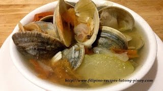 How to Cook Filipino Clam Soup or Halaan Soup  Mga Lutong Pinoy [upl. by Myrtie]