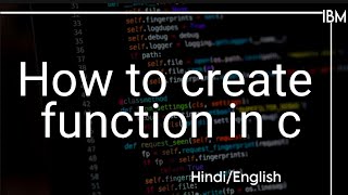 How to create function in c [upl. by Ellehcen677]