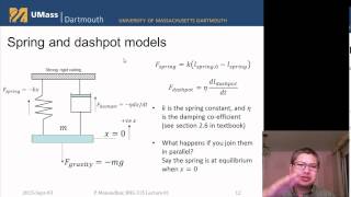 BNG 315 Lecture 01 Part 33  Spring and Dashpot [upl. by Launamme]