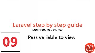 09 Pass variable to view  Pass variable to blade  Pass dynamic var to blade [upl. by Kenley]