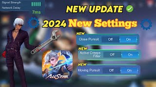 NEW CONTROL SETTİNGS Mobile Legends Best Settings 2024 [upl. by Kissee]