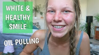 How To Oil Pull  Secret To Naturally White amp Healthy Teeth [upl. by Kenn]