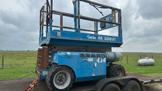 Cheap Scissor Lift Will it Run Genie GS 3268RT [upl. by Eiramrefinnej]