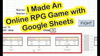 I Developed My Own Game Online RPG with Google Spreadsheet [upl. by Kendyl]