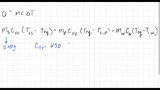 A 0 40 kg iron horseshoe just forged and very hot Fig 14 16 is dropped into 1 25 L of water in [upl. by Adnovad745]