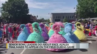 Senior Bowl invites Azalea Trail Maids after swift backlash over snub [upl. by Amzaj]