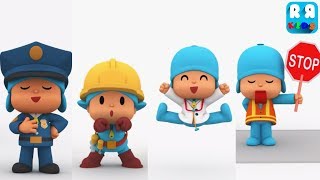 Fun Kids and Baby Play Learn Words with Pocoyo and Friends  Pocoyo Playset  Community Helpers [upl. by Jackqueline]