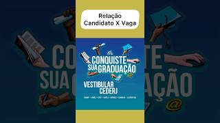 Relação Candidato Vaga Vestibular CEDERJ graduaçãoead universidadepública cederj vestibular2023 [upl. by Kcirtapnaes]