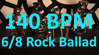 140 BPM Rock Ballad  68 Drum Track  Metronome  Drum Beat [upl. by Azyl449]