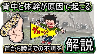 【岡山の筋膜整体】背中と体幹が原因で発生する首コリや肩コリそして腰痛について簡単に解説！ [upl. by Nefets872]