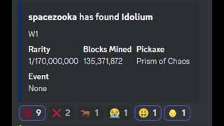 Idolium FIRST UNFATH after 135m blocks mined 2nd global [upl. by Ytisahcal]