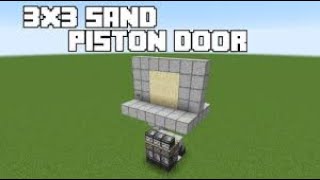 How To Make A 3 By 3 Sand Piston Door in Minecraft [upl. by Weisbrodt]