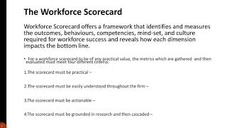 Workforce Scorecard 1 [upl. by Nomsed]