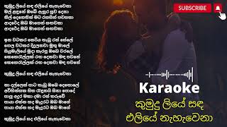 කුමුදු ලියේ සඳ එලියේ නැහැවෙනා  Kumudu liye Sanda Eliye Karaoke [upl. by Telracs]