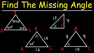 How To Calculate The Missing Angle In a Triangle [upl. by Kingsly]