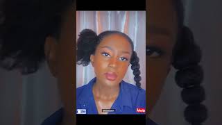 Easy Trending PigTails hairstyle on my type 4c natural hair 🌹 [upl. by Beret]