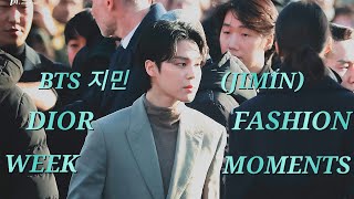 BTS 지민 JIMIN quotDIOR FASHION WEEKquot MOMENTS [upl. by Templas]