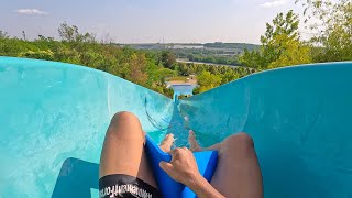 🪽 Flying Carpet Water Slide 💦 at Aquaréna Mogyoród 🇭🇺 [upl. by Liane82]