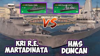 KRI Raden Eddy Martadinata VS HMS Duncan Frigate Vs Destroyer  Modern Warships [upl. by Mcripley356]