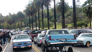 Spring Kickoff Lowrider invasion Elysian park LA Lowrider crusing Hopping 32424 Sunday funday [upl. by Aivat624]