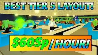 BEST TIER 5 LAYOUT FACTORY SIMULATOR  Roblox Factory Simulator [upl. by Dhu]