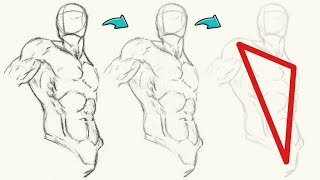 O Esboço do Corpo Mais Fácil e Mais Dinâmico com A Técnica do Triângulo [upl. by Abran]