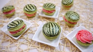 Watermelon Macaron 🍉 スイカマカロン [upl. by Reh]